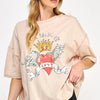 SAGE+FIG Love-Inpired Graphic Oversized T-Shirt - Apricot