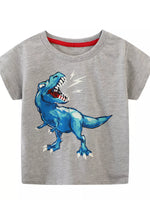 Children's Dinosaur Graphic Short Sleeve T-Shirt - Farnelli