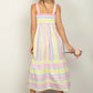 VERY J Striped Woven Smocked Midi Cami Dress - Farnelli
