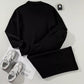 Drop Shoulder Zip Up Jacket and Drawstring Pants Active 2pcs Set - Farnelli