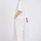 Ces Femme Half Button Half Sleeve Top and Pants Set - Farnelli