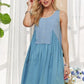 ADORA Decorative Button Sleeveless Babydoll Dress - Farnelli