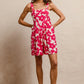 BiBi Floral Prints Tuck Detail Short Overall With Pockets - Farnelli