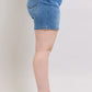 Judy Blue Full Size 2 Button Denim Shorts with Pockets Plus Size - Farnelli