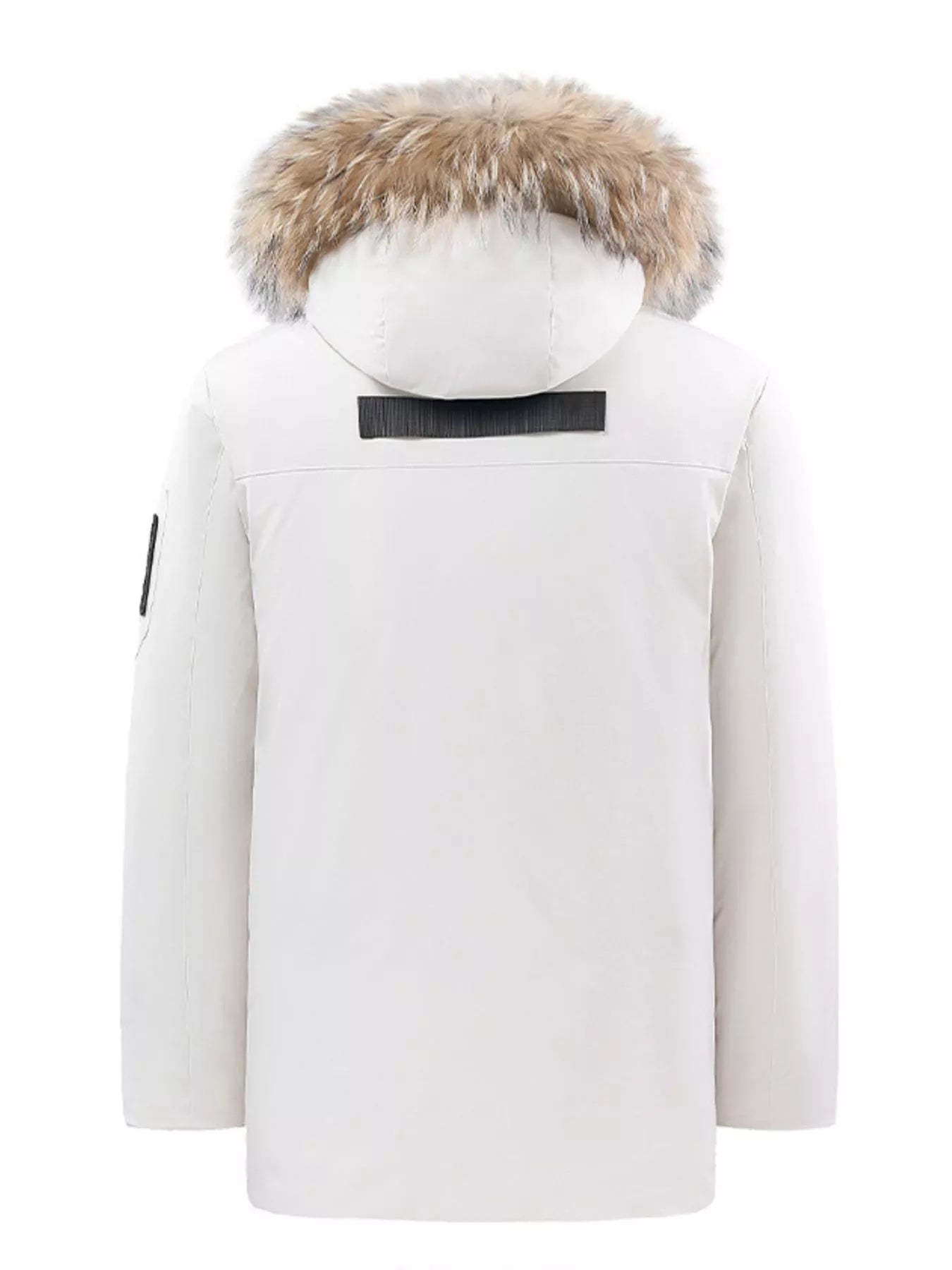 Men's Full Size Fur Hooded Winter Parka Coat Plus Size - Farnelli