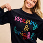 BiBi Tinsel Lettering Christmas Sweater - Farnelli