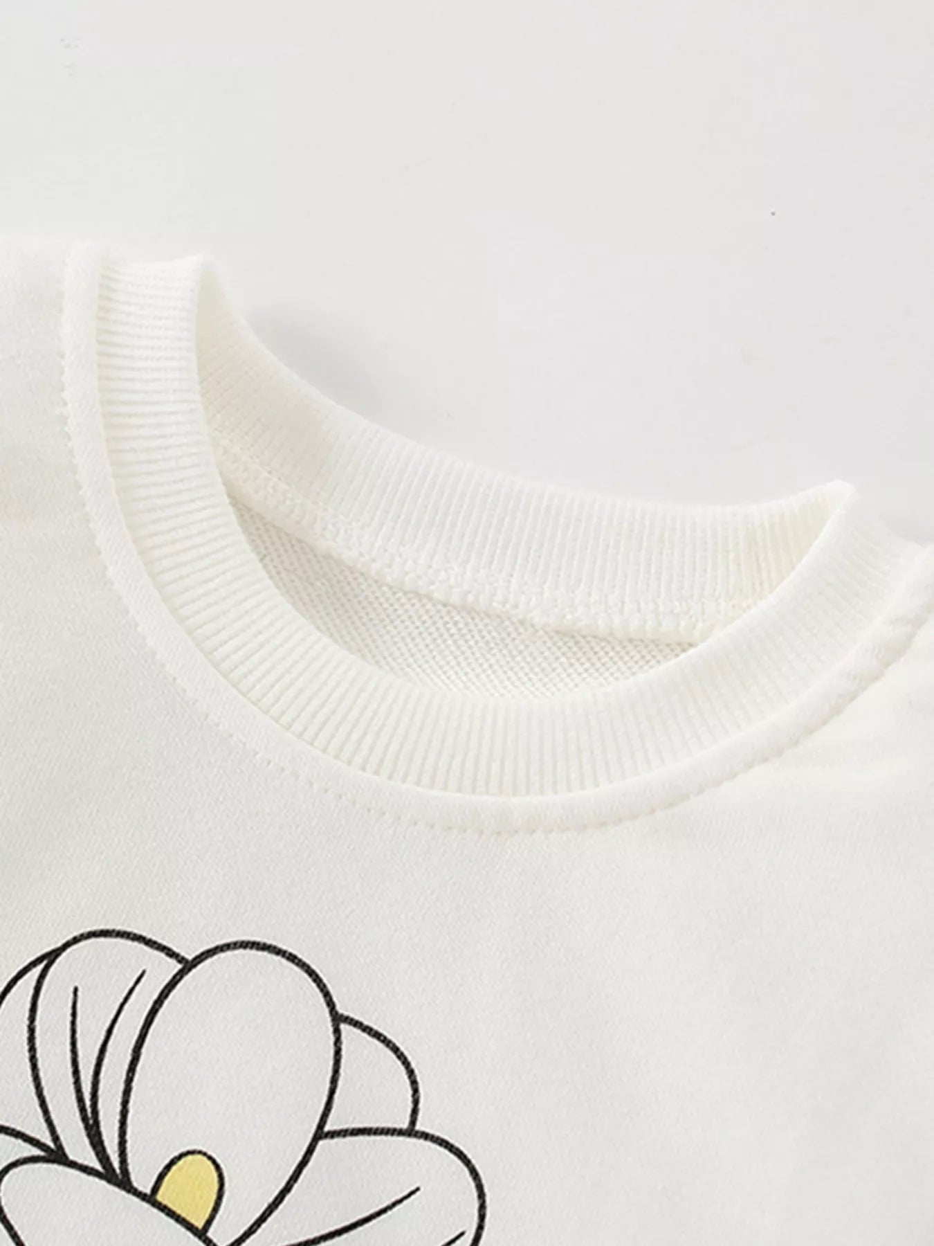 Children's Flower Graphic Crew Neck Sweatshirt - Farnelli