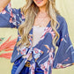 And The Why Front Tie Knot Floral Print Top - Farnelli