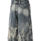 Men's Acid Wash Denim Shorts - Farnelli