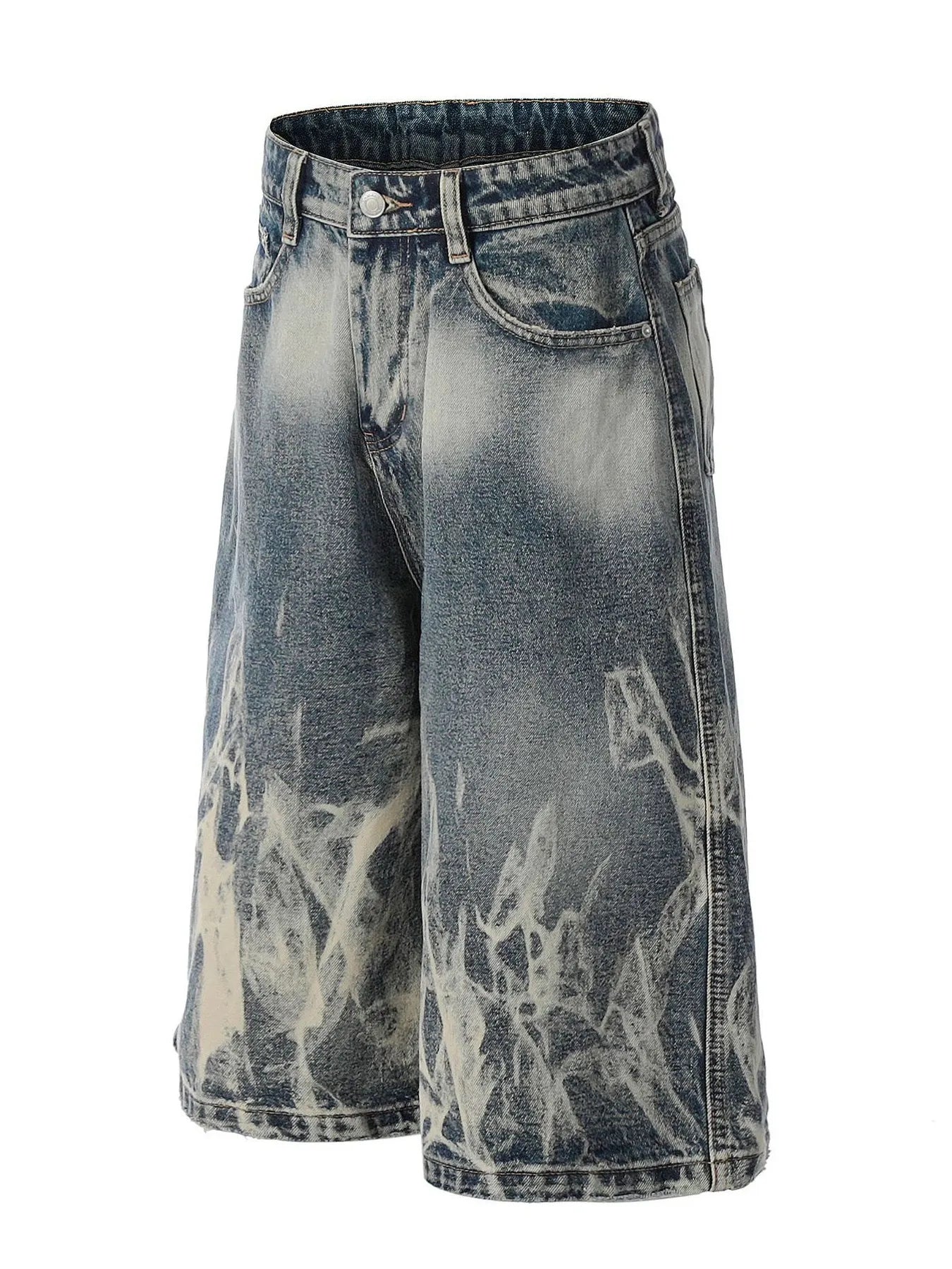Men's Acid Wash Denim Shorts - Farnelli