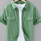 Men's Plus Size Button Up Short Sleeve Shirt - Farnelli
