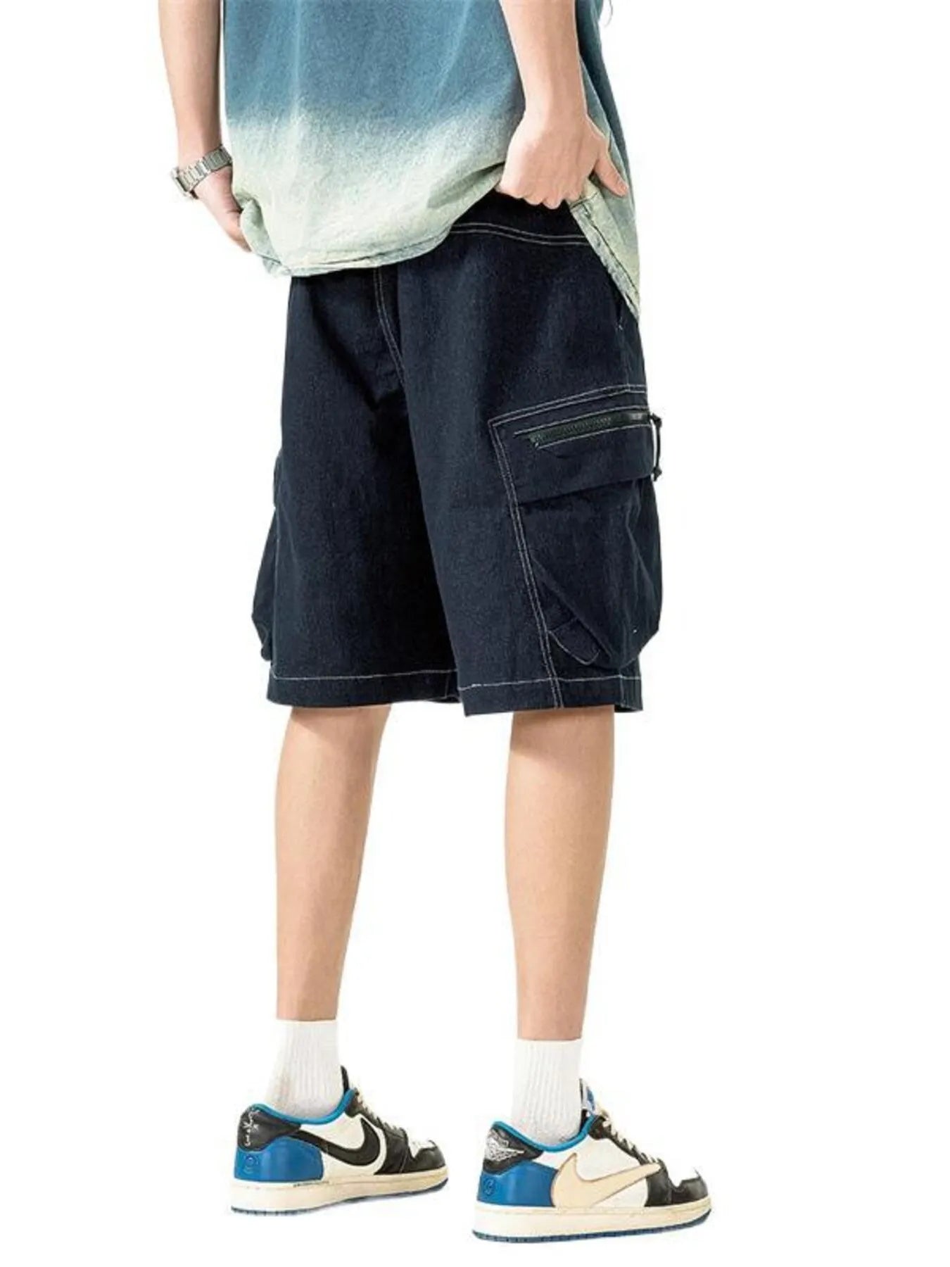 Men's Plus Size Drawstring Cargo Shorts - Farnelli