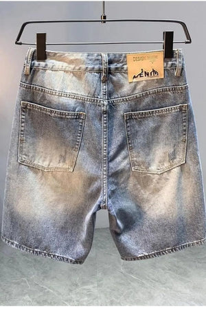 Men's Distressed Denim Shorts - Farnelli