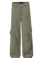 Men's Wide Leg Cargo Jeans - Farnelli