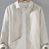 Men's Plus Size Button Up Long Sleeve Shirt - Apricot
