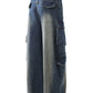 Men's Wide Leg Cargo Jeans - Farnelli