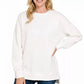Zenana Fleece Hi-low Boyfriend Sweatshirts with Pockets - Farnelli