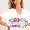BiBi Red White and Booze Graphic Jersey Top - OFF WHITE