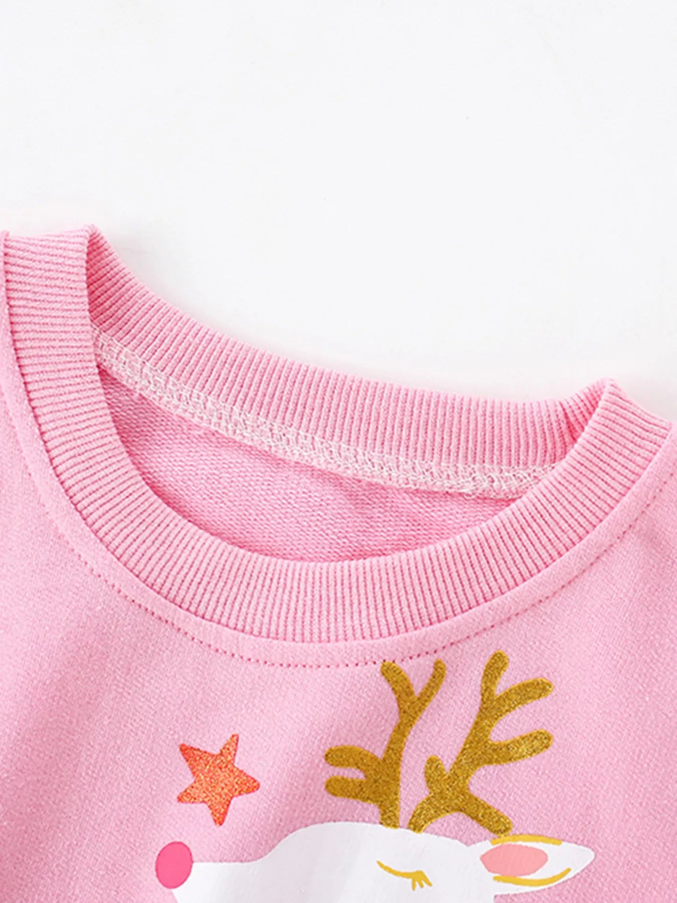 Children's Reindeer Graphic Crew Neck Sweatshirt - Farnelli