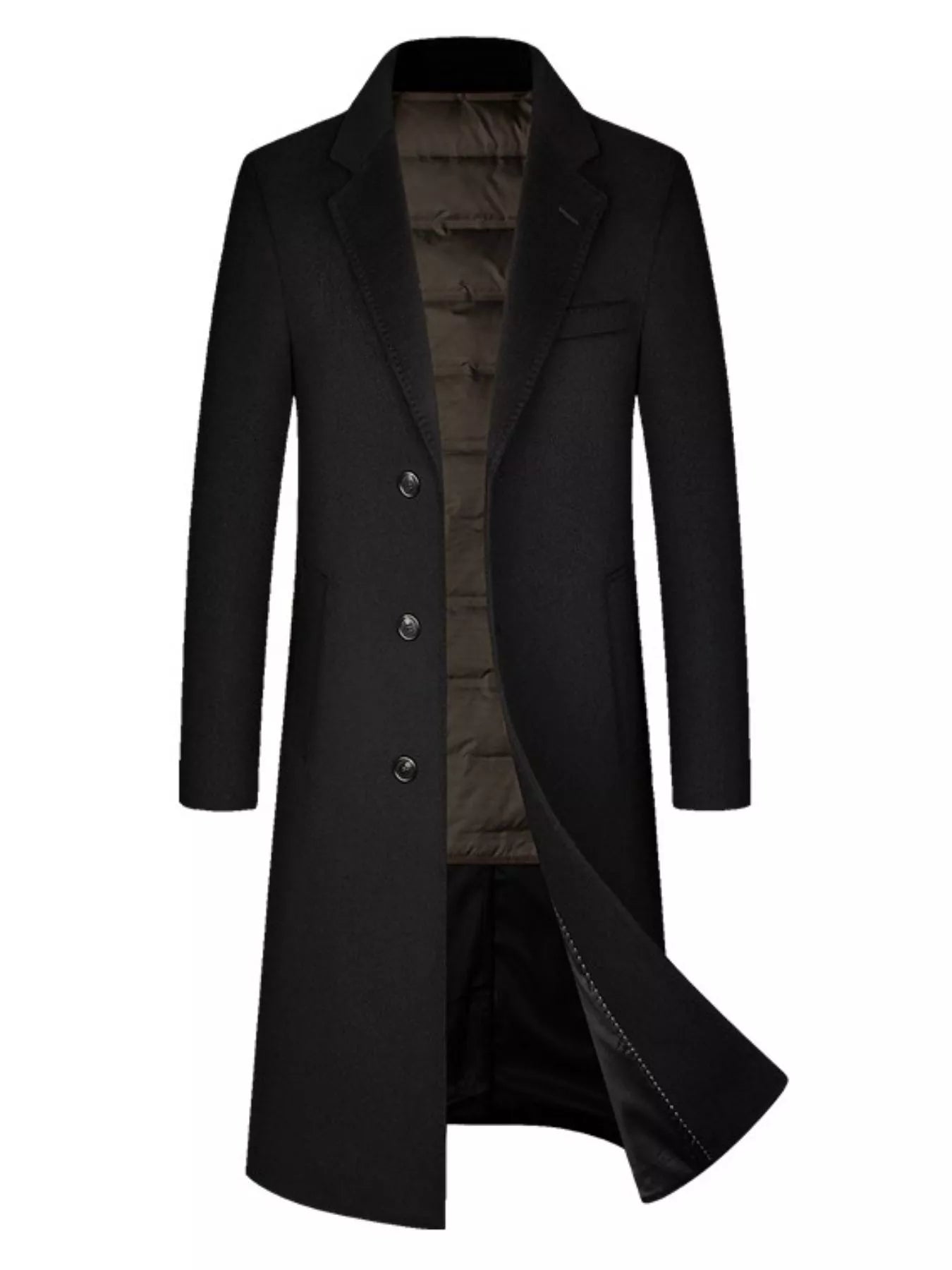 Men's Classic Button Up Overcoat - Farnelli