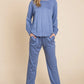 Super Lady Round Neck Raglan Sleeve Top and Pants Lounge Set - Farnelli