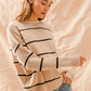 SO ME Stripe Crew Neck Basic Essential Sweater - Farnelli