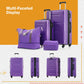 HouseOfZazla expandable 2-piece luggage set with TSA lock and spinner wheels in multiple colors