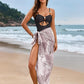 Cutout Sweetheart Neck One-Piece Swimwear and Cover-Up Swim Set - Farnelli