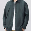 Men's Plus Size Button Up Long Sleeve Shirt - Deep Teal