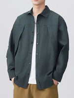 Men's Plus Size Button Up Long Sleeve Shirt - Farnelli