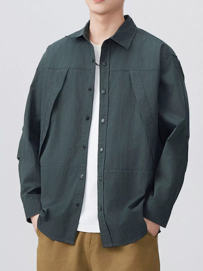 Men's Plus Size Button Up Long Sleeve Shirt - Farnelli
