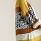 Umgee Full Size Color Block Open Front Longline Cardigan Plus Size - Farnelli