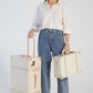 SarahFace 3 Pieces Luggage Sets - Cream White's