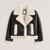 Women’s Aviator B3 Sheepskin Shearling Riding Leather Jacket - -
