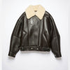 Women’s Dark Brown RAF Aviator Sheepskin Shearling Leather Jacket - Brown