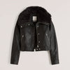 Women’s Black RAF B3 Sheepskin Shearling Aviator Leather Jacket - Black