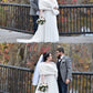 Ivory with Blk Tips Faux Fur Shawl Plus Size Bride (Lilian Wht03)