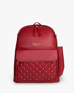 Baldwin Baby Company Daphne diaper bag in crimson, spacious main compartment with organized pockets