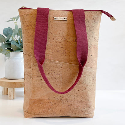 Carry Courage ENTHUSIAST insulated cooler in natural color shown from the front