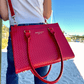 Baldwin Baby Company Montrose diaper bag tote in cardinal red with spacious compartments