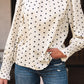 Catalina Polka Dot Lantern Sleeve Blouse - Farnelli