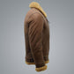 Men’s Brown B3 Shearling Sheepskin WW2 Bomber Leather Flying Aviator Jacket
