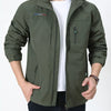 Men's Plus Size Lightweight Hooded Outdoor Jacket - Army Green