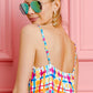 BiBi Multi Colors Plaid Sleeveless Sun Dress - Farnelli