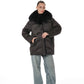 Genuine Silver Fox Fur Down Fill Parka