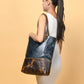 Blue Women's Leather Tote