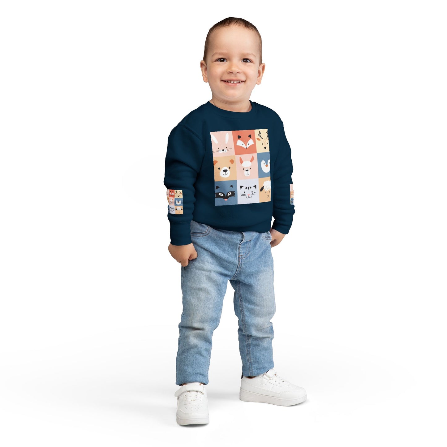 Cute Animal Toddler Sweatshirt | Kids Cozy Crewneck, Baby Gift, Toddler Apparel, Playdate Outfit, Animal Lovers Clothing