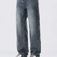 Men's Full Size Vintage Wash Relaxed Fit Straight Jeans Plus Size - Farnelli