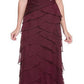 CLEARANCE - Juliet 1044 Spaghetti Strap Chiffon Formal Dress Multi Ruffle Hem (Size 3XL)