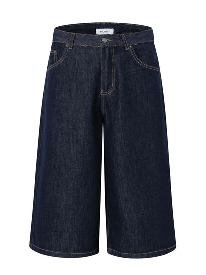 Men's Wide-Leg Denim Shorts - Farnelli